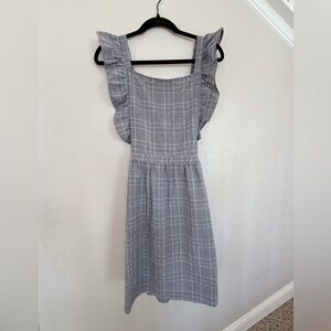 Abound houndstooth flutter sleeve dress